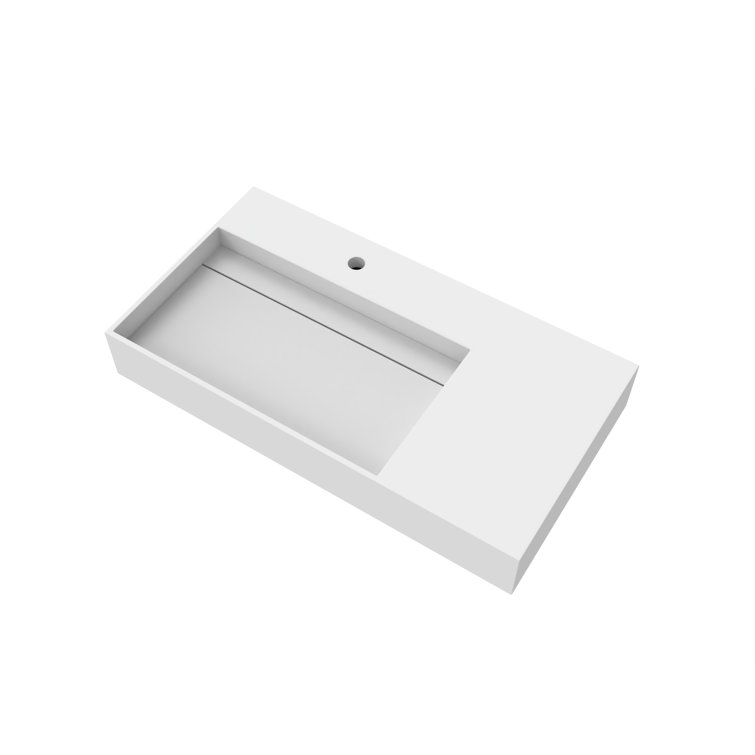 Orren Ellis Boyter 35.4'' Wall Mounted Single Bathroom Vanity with